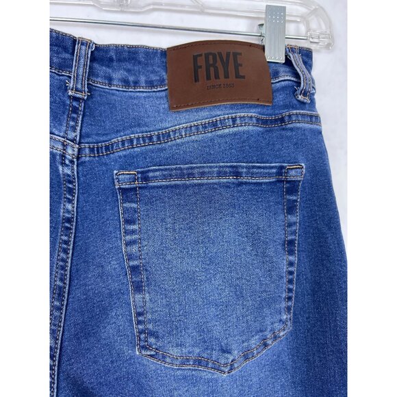 Frye High Waisted Cropped Straight Leg Denim Jeans 5 pocket Women's Size 6/28 - Picture 11 of 11